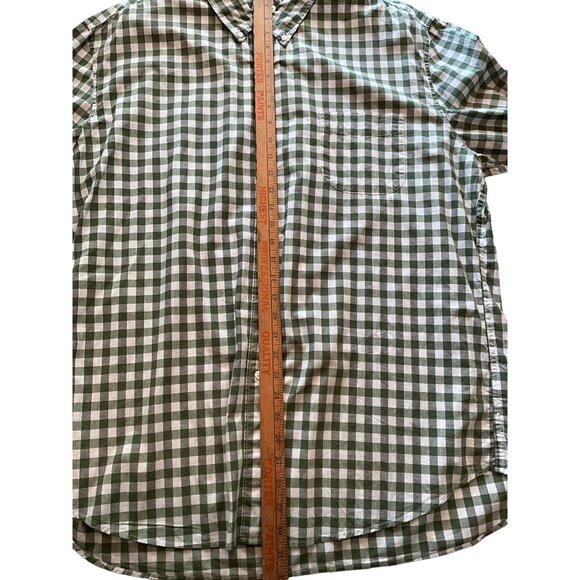 J Crew Long Sleeve Olive Green/Ivory Men's XXL Shirt Classic Fit‎ - Picture 6 of 8